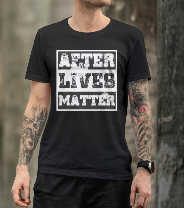 Boo After Lives Matter Ghosts Textured Halloween T-Shirt