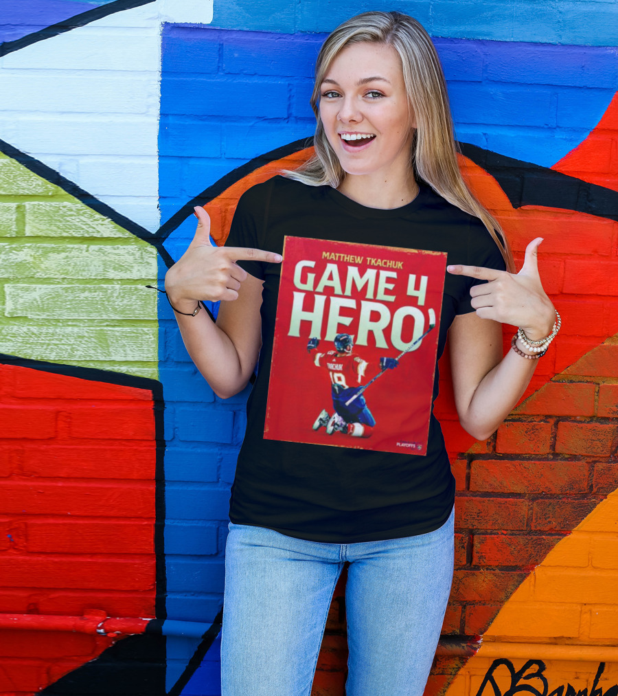 Matthew Tkachuk Game 4 Hero Playoffs T-Shirt