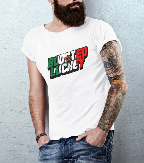 Boosted Luckey Mexico Mexican Flag Colors Eagle Emblem T-Shirt