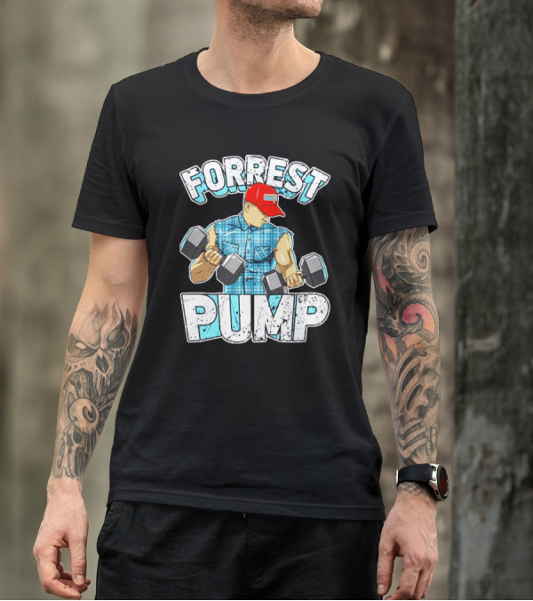 Forrest Pump Weightlifting Dumbbells Muscle Builder T-Shirt