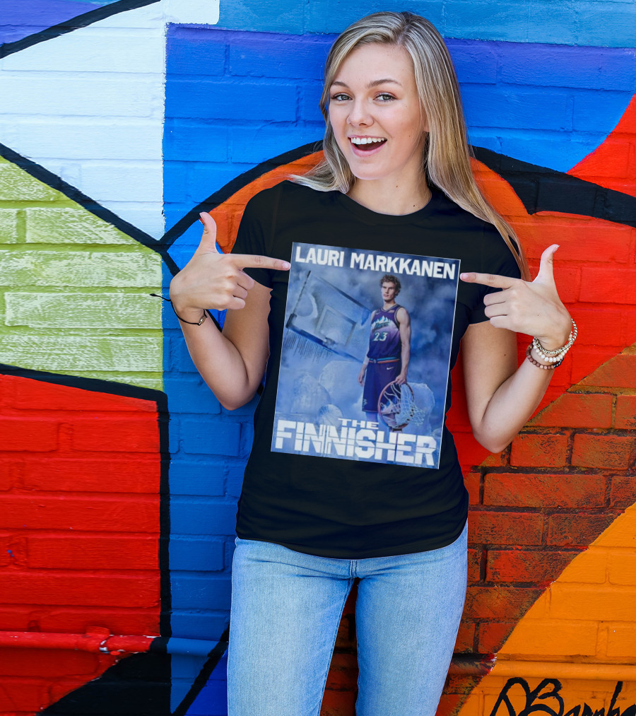 Lauri Markkanen The Finisher Basketball Ice Blue T-Shirt