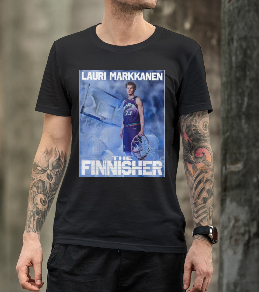 Lauri Markkanen The Finisher Basketball Ice Blue T-Shirt