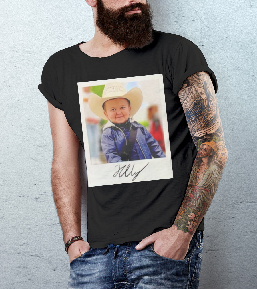 Hasbulla Magomedov Cowboy Polaroid Signature Image T-Shirt