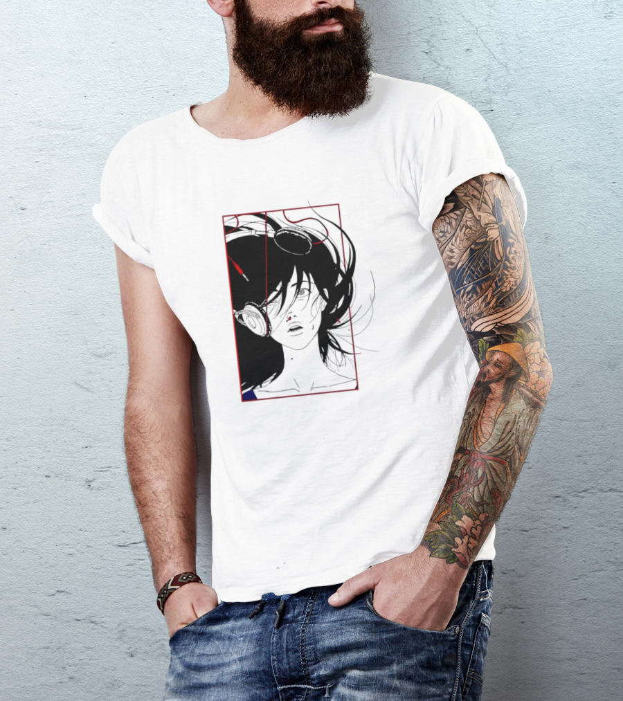 Mass Of Fermenting Dregs Headphones Red Lines Anime T-Shirt