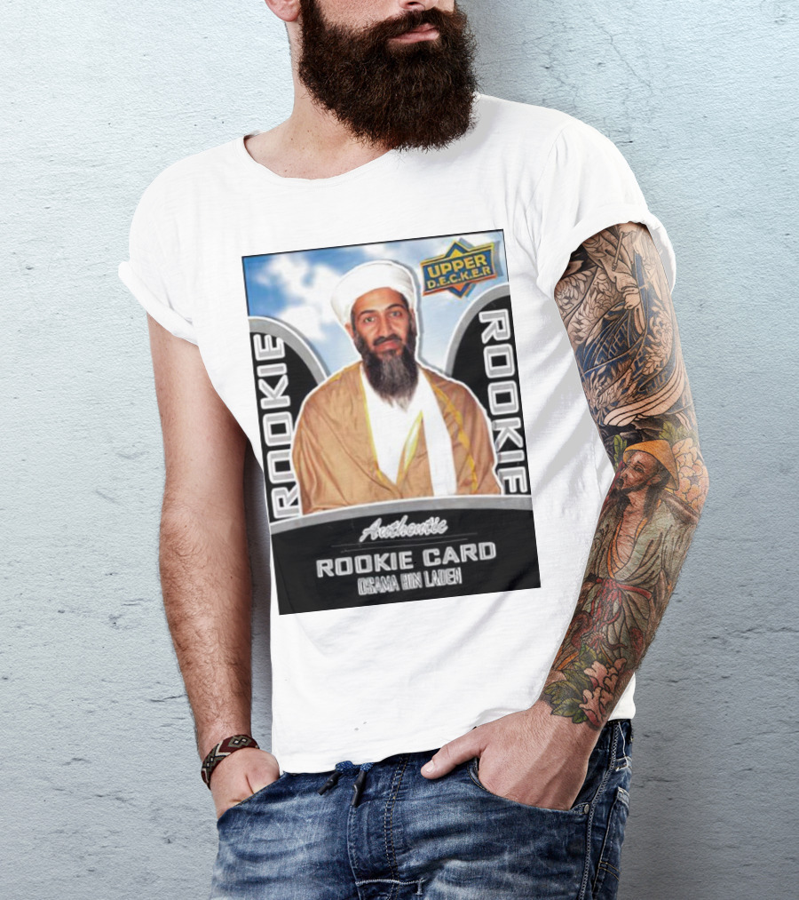 Authentic Upper Decker Rookie Card Osama Bin Laden T-Shirt