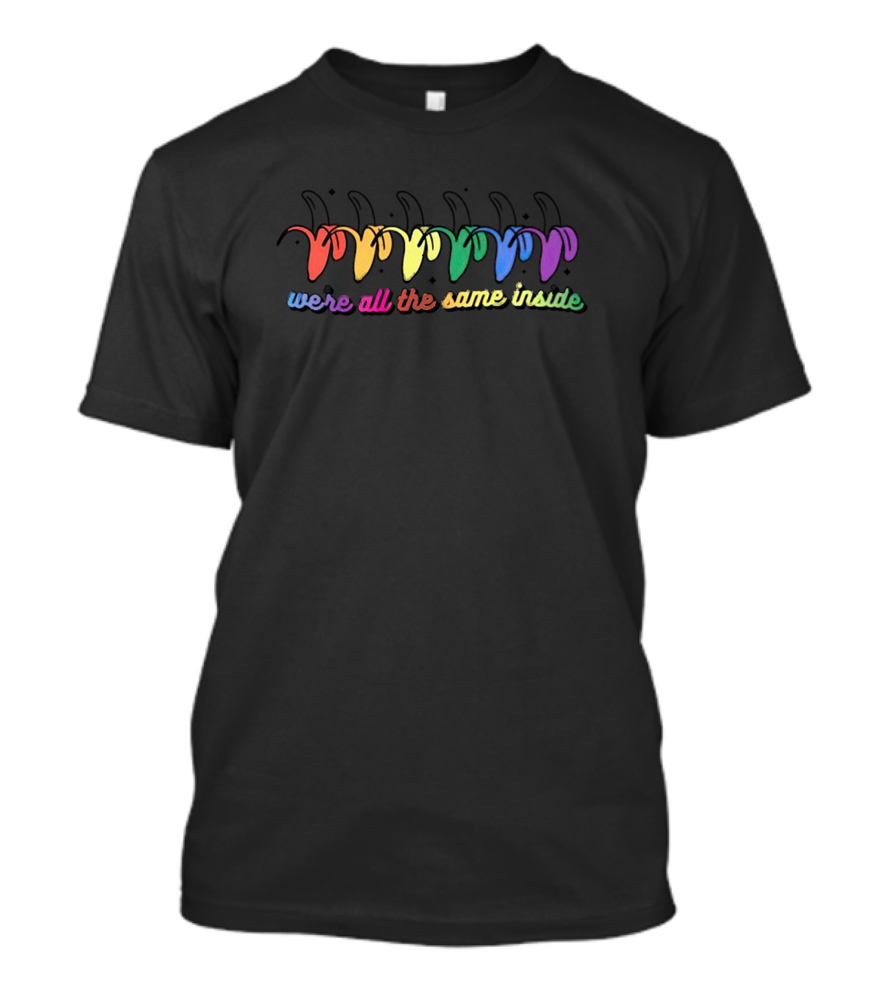 Banana We're All The Same Inside Pride Rainbow Colors T-Shirt