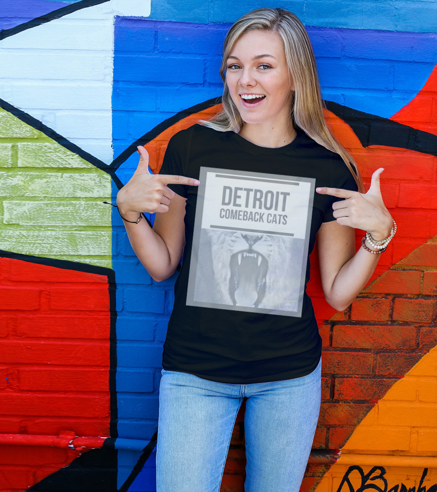 Detroit Comeback Cats Roaring Lion T-Shirt