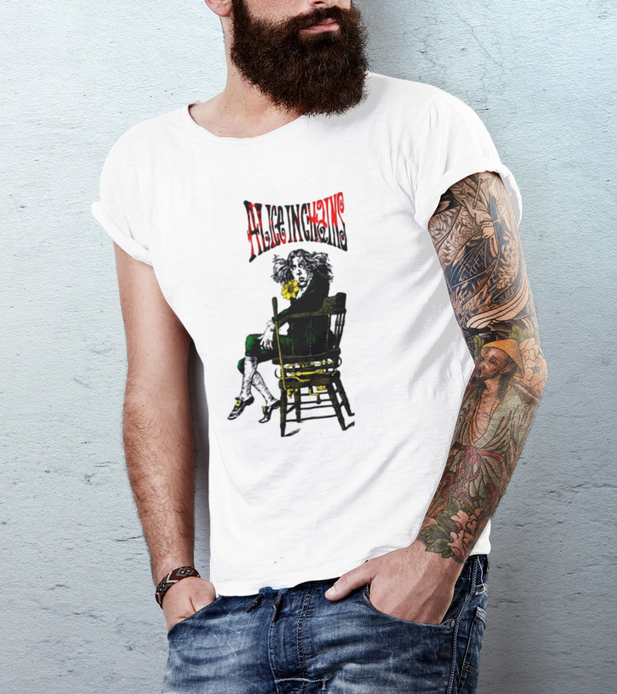 Alice In Chains Angry Chair Artwork With Striking Figure On Dark Background 1992 T-Shirt