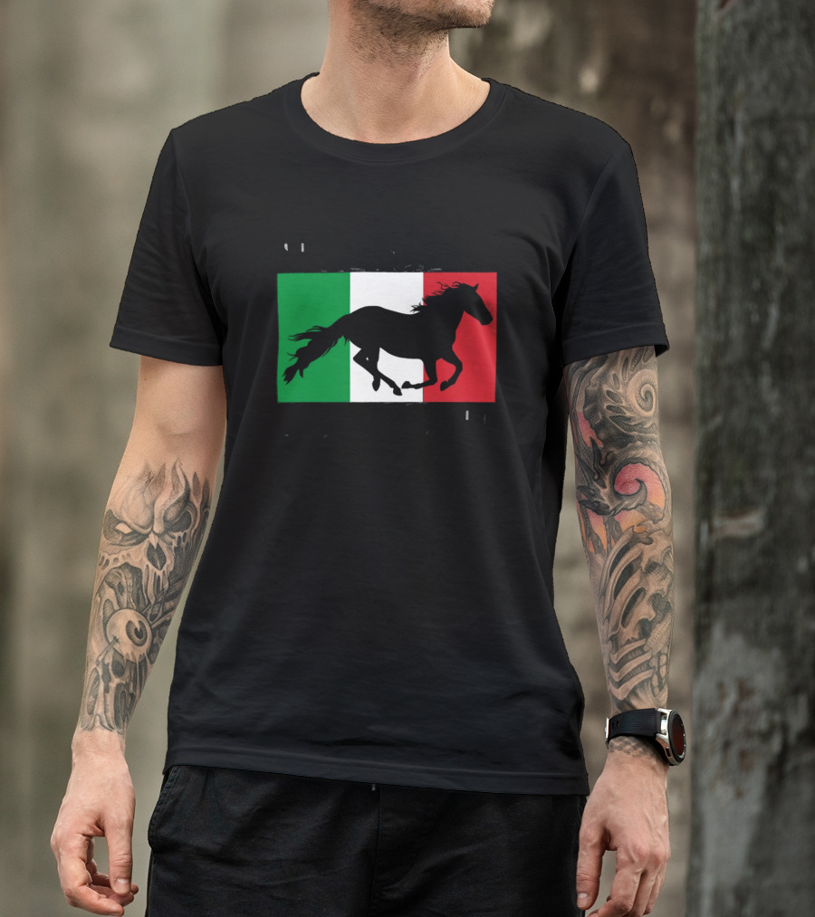 Save A Stallion Ride An Italian Italy Flag Stallion T-Shirt