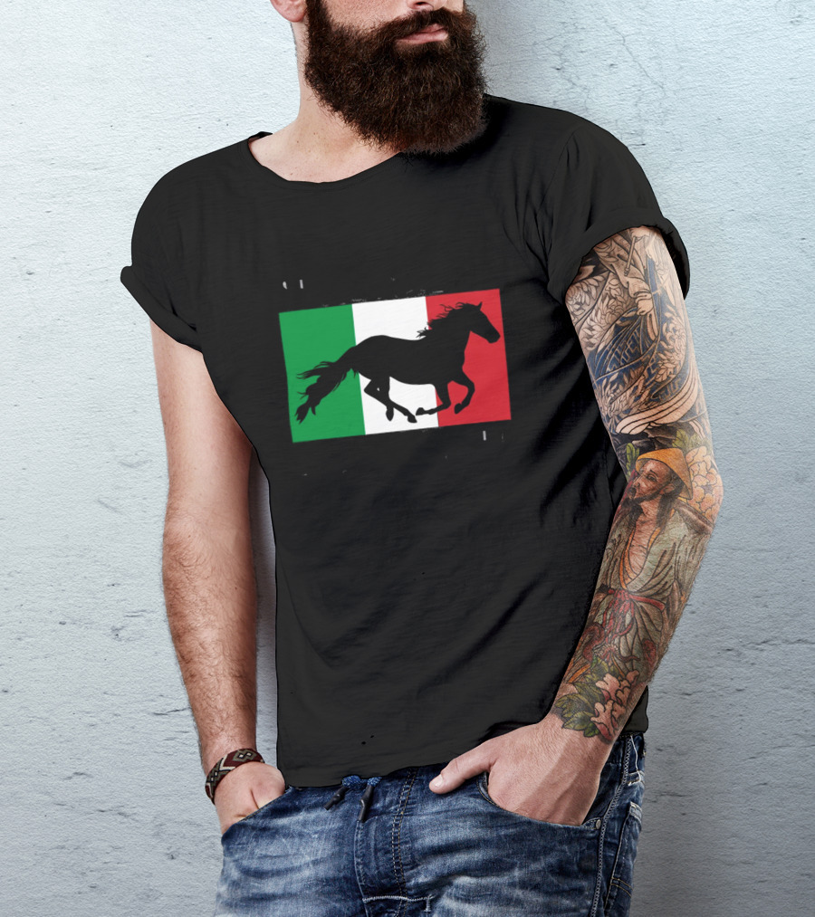 Save A Stallion Ride An Italian Italy Flag Stallion T-Shirt