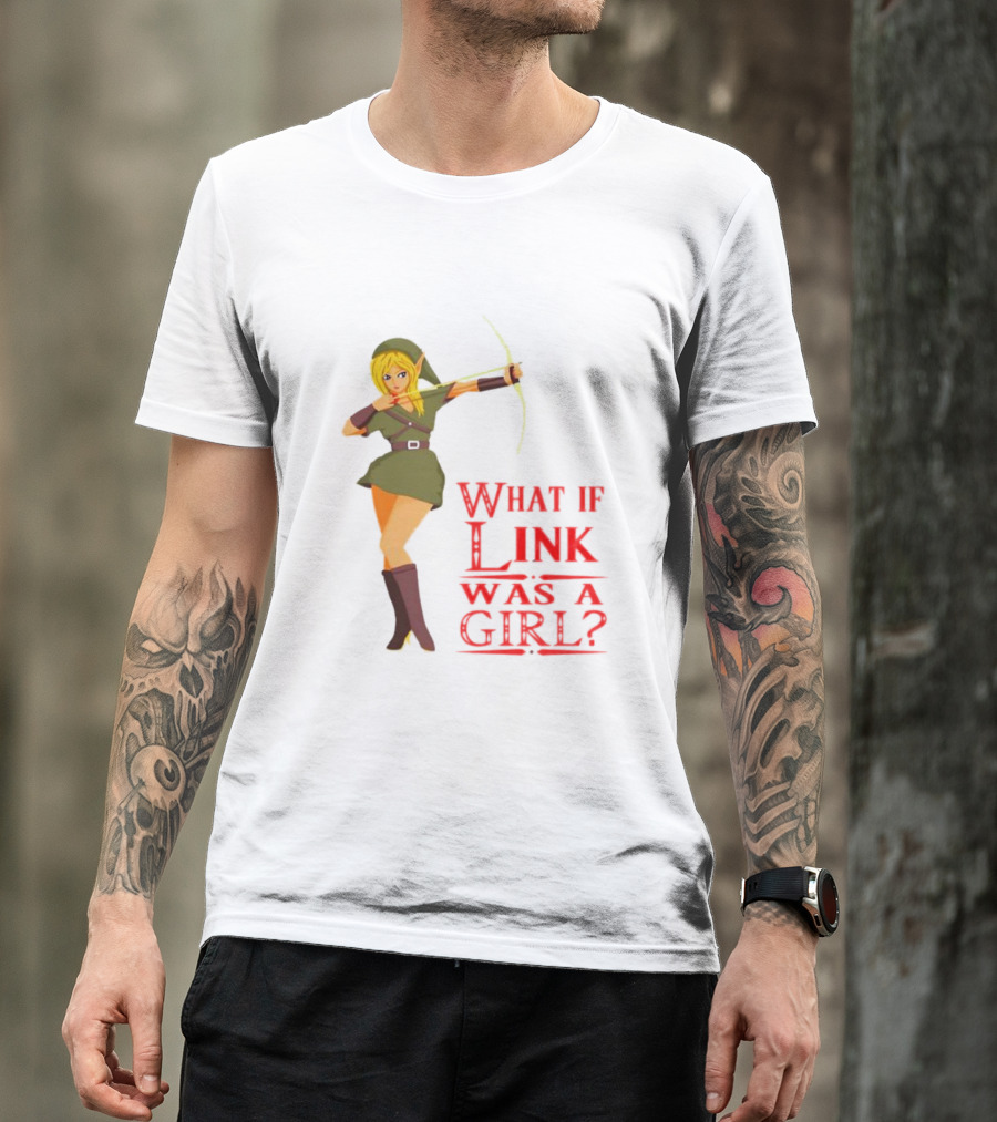 The Legend Of Zelda What If Link Was A Girl Bow And Arrow Pose T-Shirt