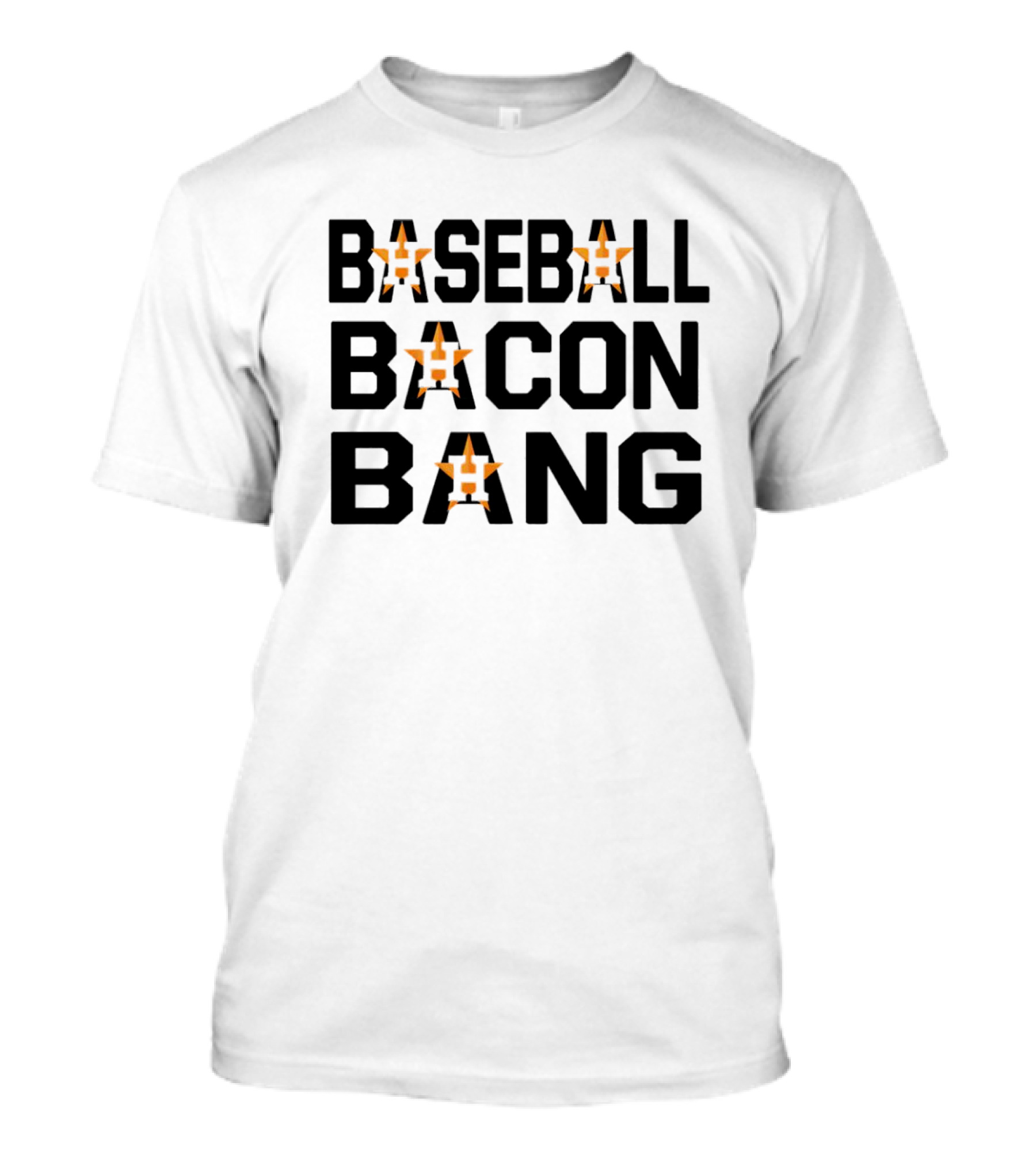 Baseball Bacon Bang Houston Astros Star T-Shirt