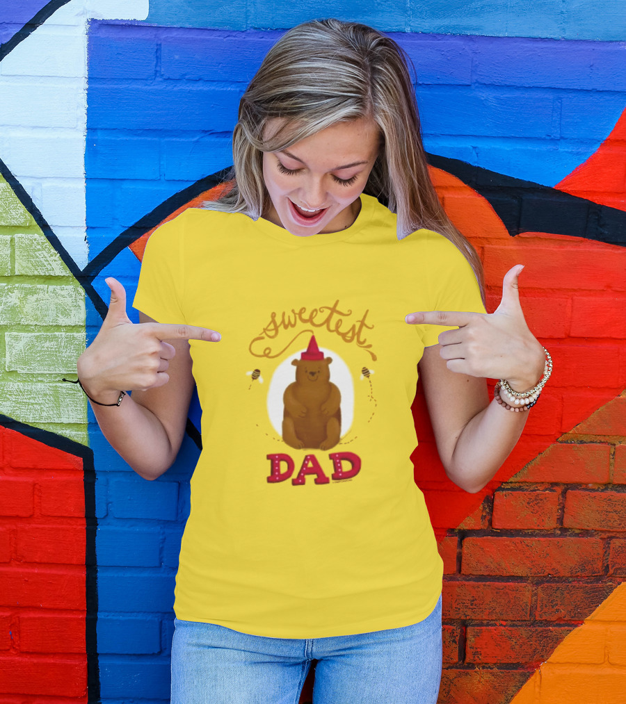 Sweetest Dad Bear Fathers Day T-Shirt