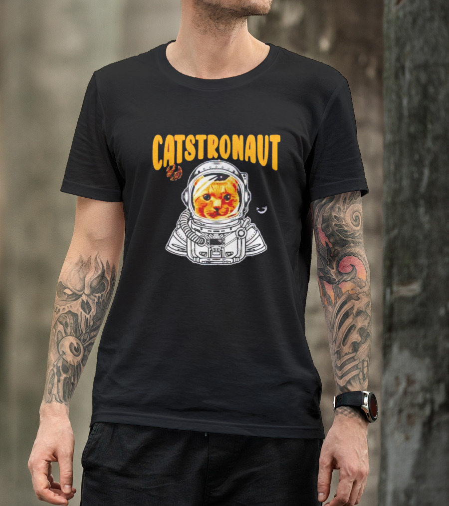 Catstronaut Funny Space Cat In Astronaut Suit T-Shirt