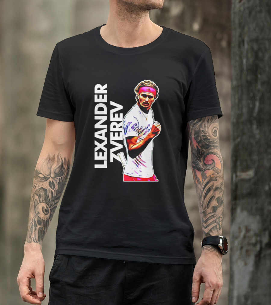 ALEXANDER ZVEREV TENNIS PLAYER VIBRANT ACTION IMAGE T-Shirt