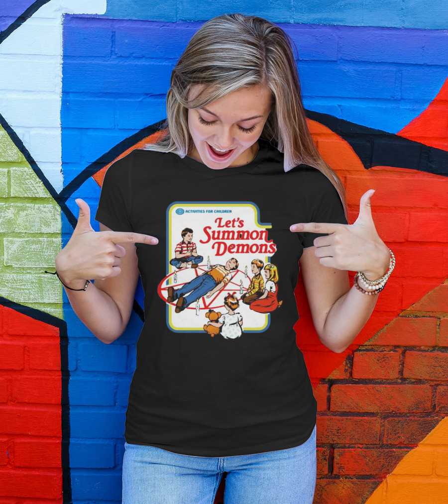 Activities For Children Let's Summon Demons Retro Game Scene T-Shirt