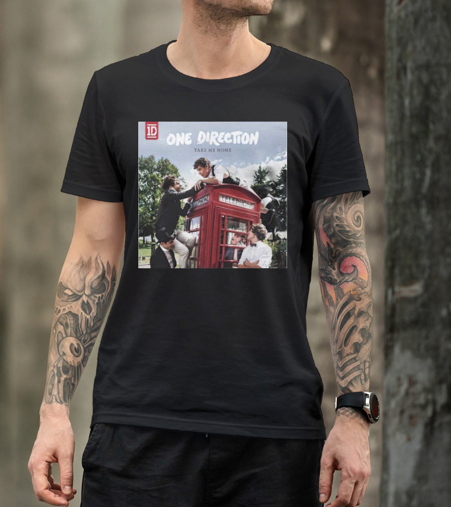 One Direction Take Me Home Red Telephone Booth Scene T-Shirt