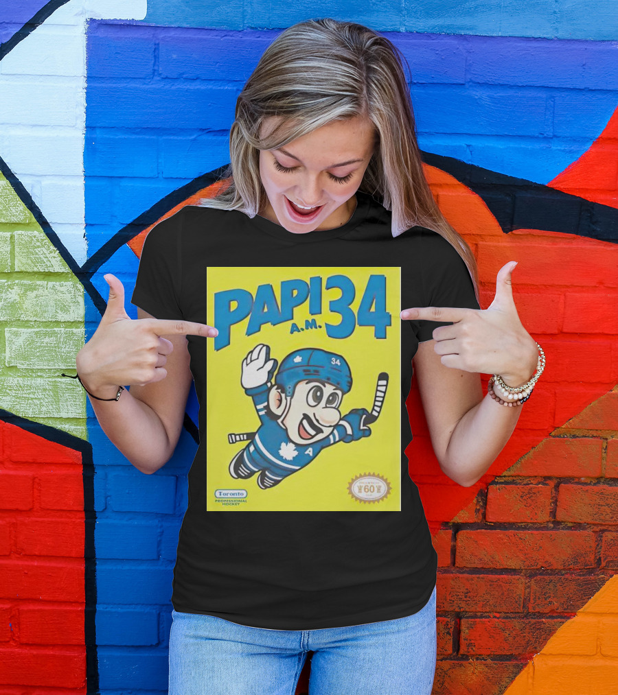 Toronto Maple Leafs Papi 34 A.M. Hockey Toronto Professional Hockey T-Shirt