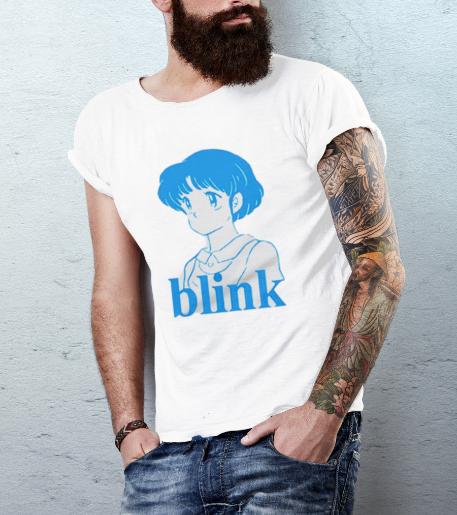 Blink Anime Girl Blue T-Shirt