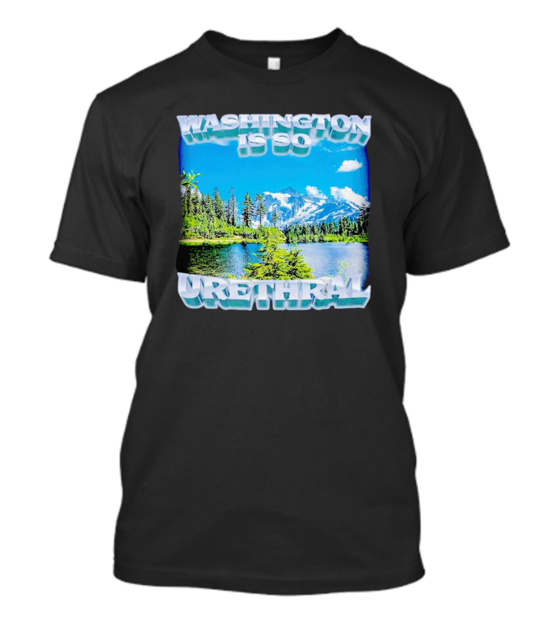 Washington Is So Urethral Scenic Mountain Lake T-Shirt