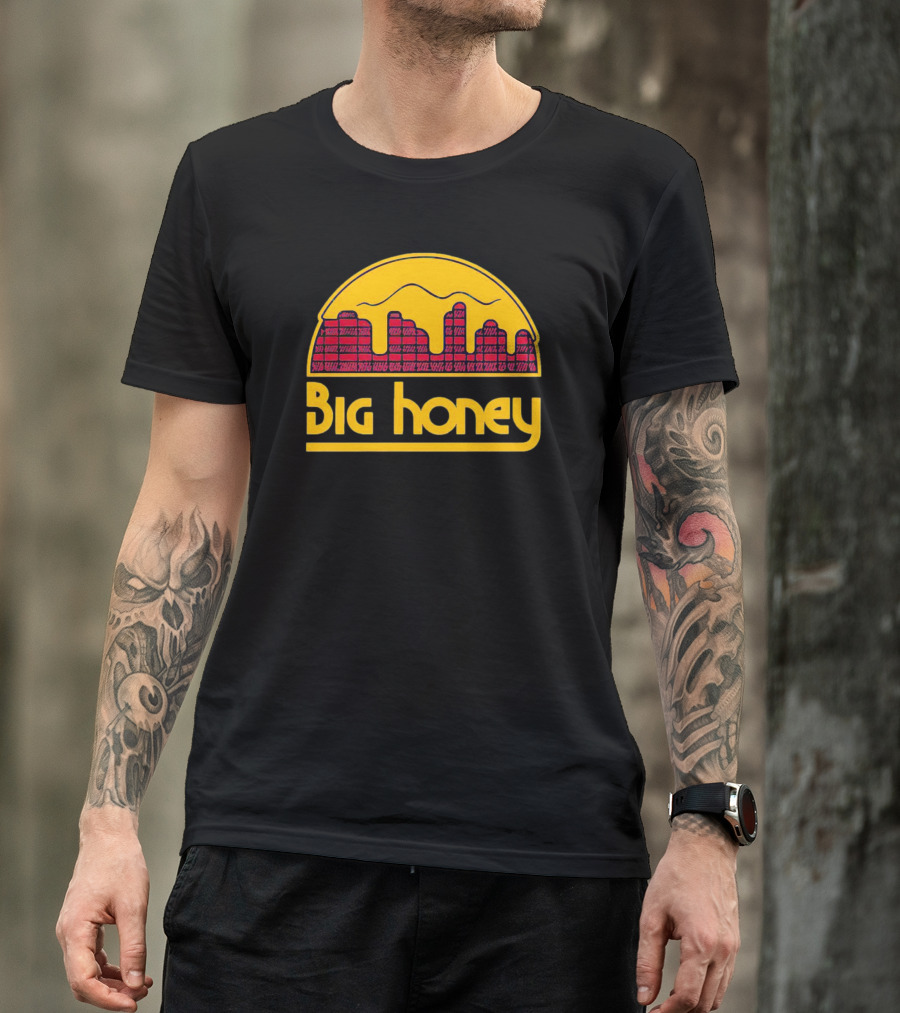 Denver Nuggets Big Honey Retro Skyline T-Shirt