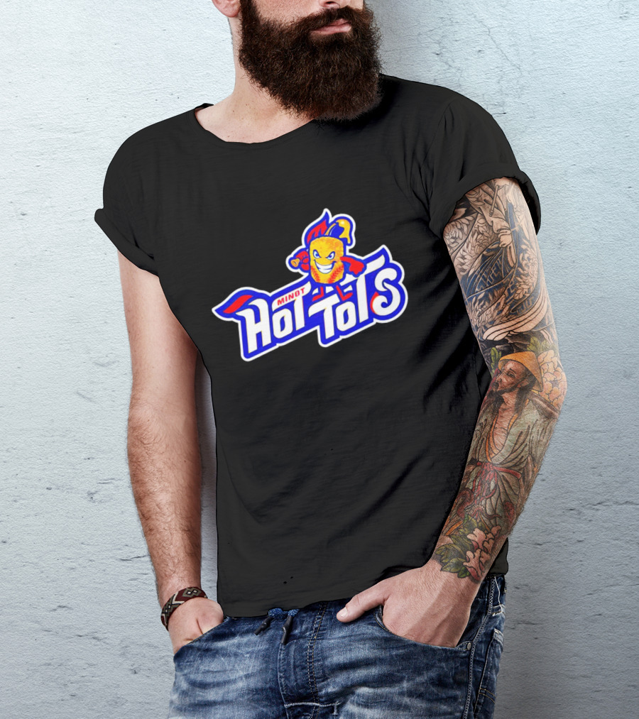 Minot Hot Tots Flame Character T-Shirt