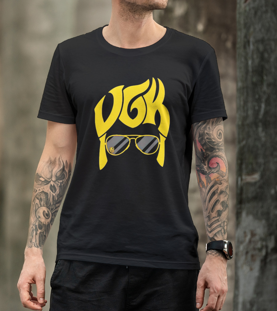 VGK Vegas Golden Knights Sunglasses Hair T-Shirt