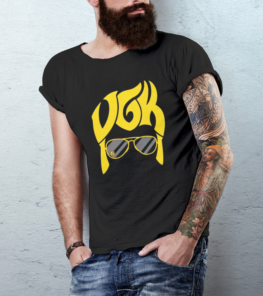 VGK Vegas Golden Knights Sunglasses Hair T-Shirt