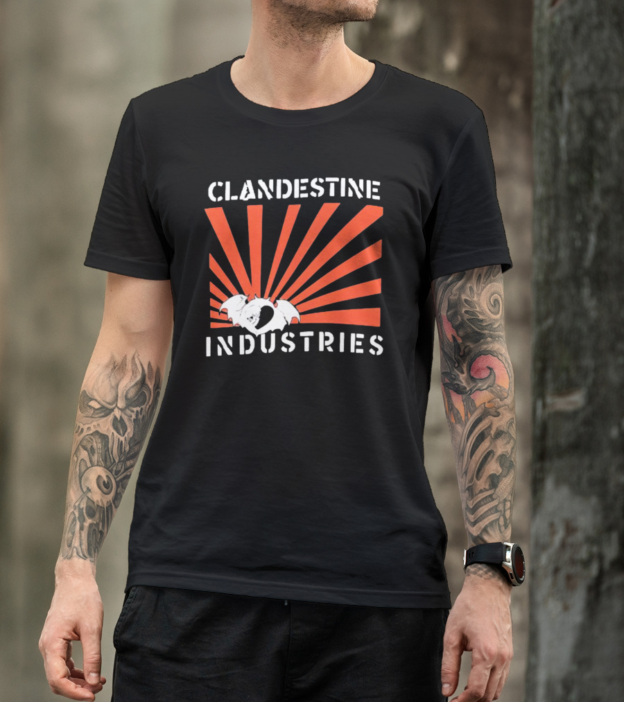 Clandestine Industries Retro Sunburst Bat T-Shirt