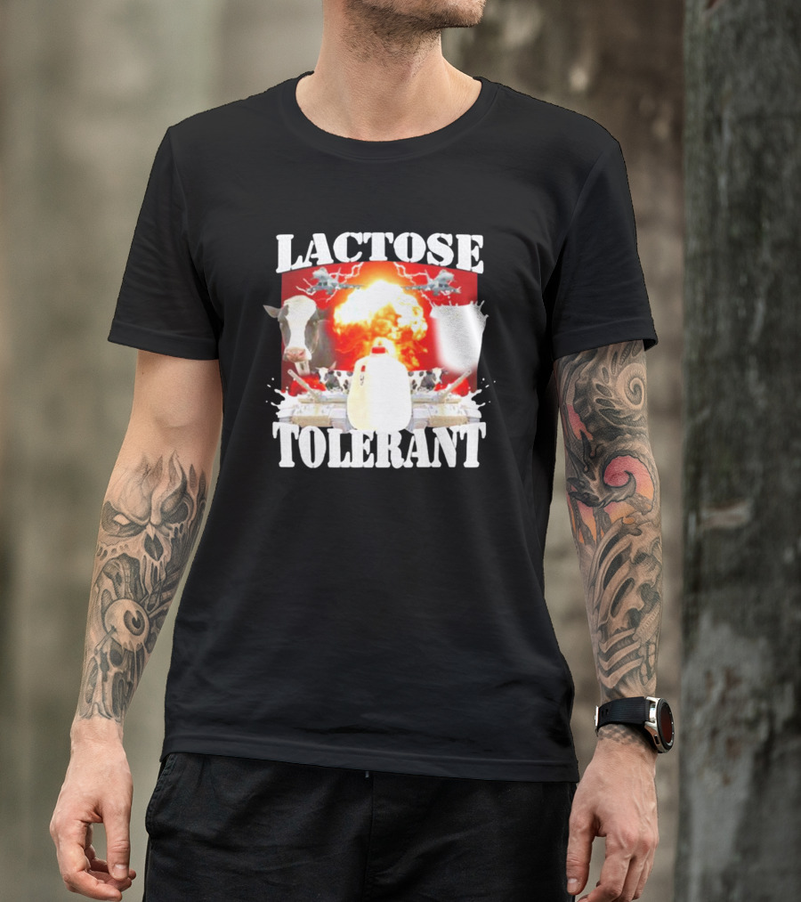 Lactose Tolerant Cow Explosion Milk Jug T-Shirt