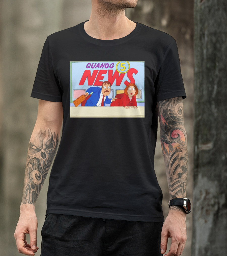 Quahog 5 News Family Guy Cartoon Scene T-Shirt