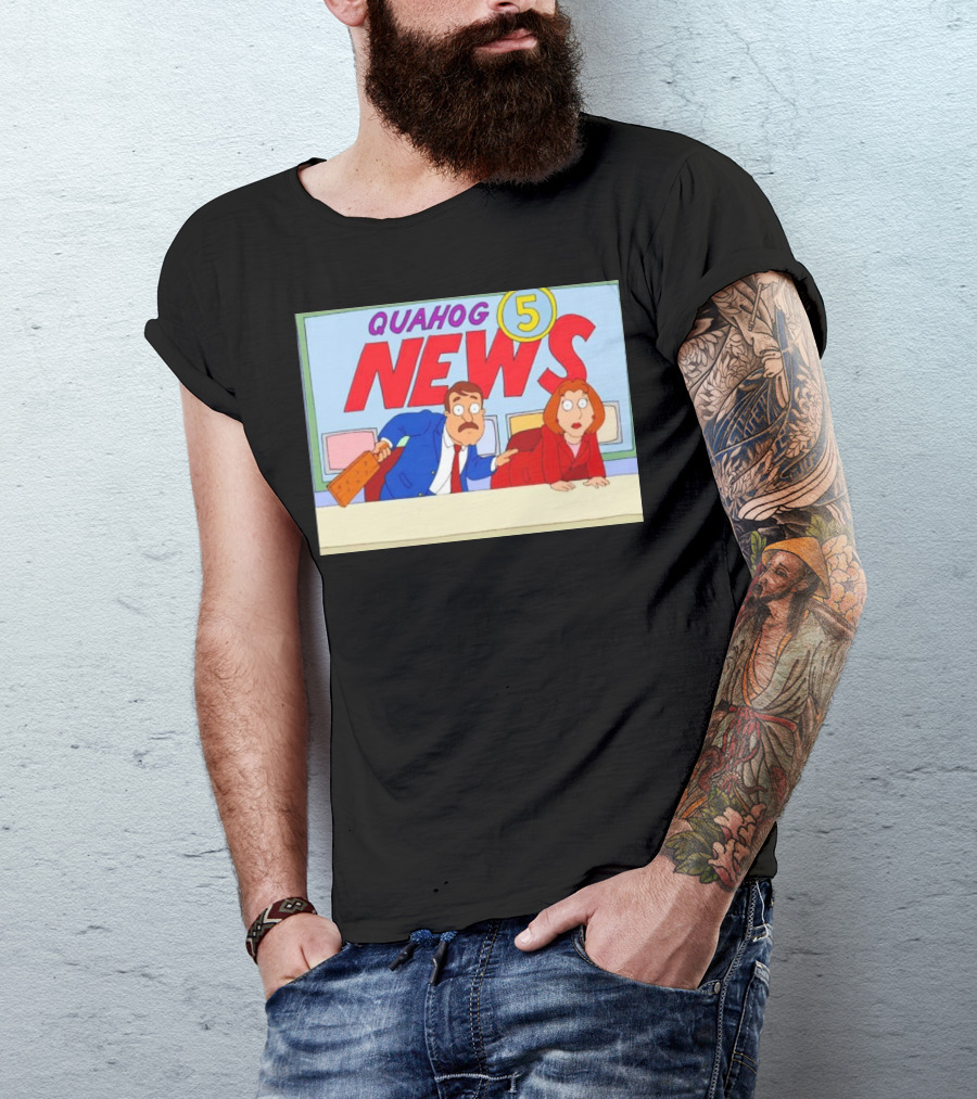 Quahog 5 News Family Guy Cartoon Scene T-Shirt
