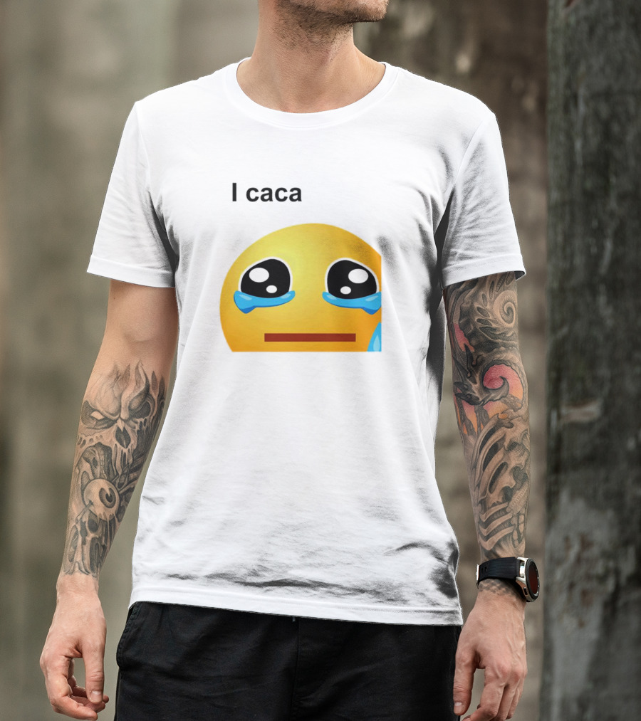 I Caca Crying Emoji Meme T-Shirt