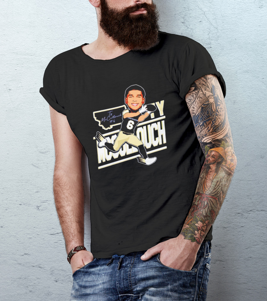 Ty Mccullouch #6 Cartoon Football Receiver T-Shirt