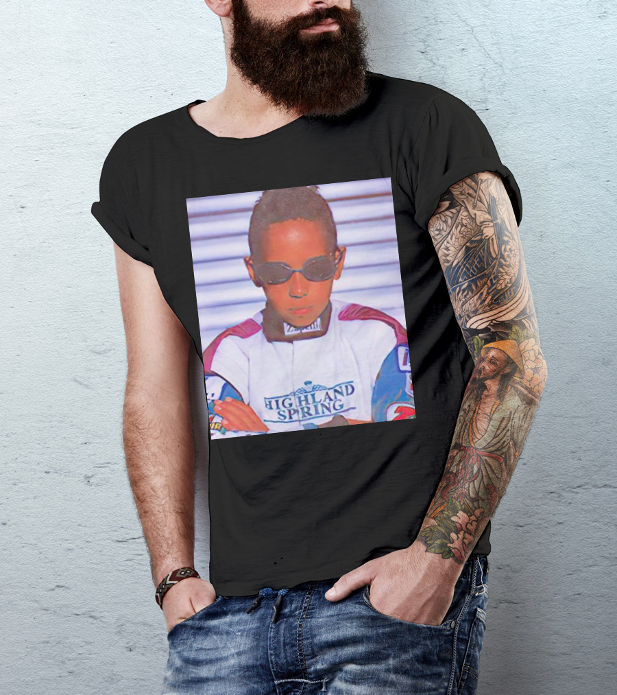 Highland Spring Racing Suit Young Lewis Hamilton T-Shirt