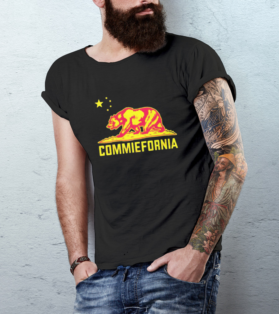 Commiefornia Red Bear Star California Republic T-Shirt