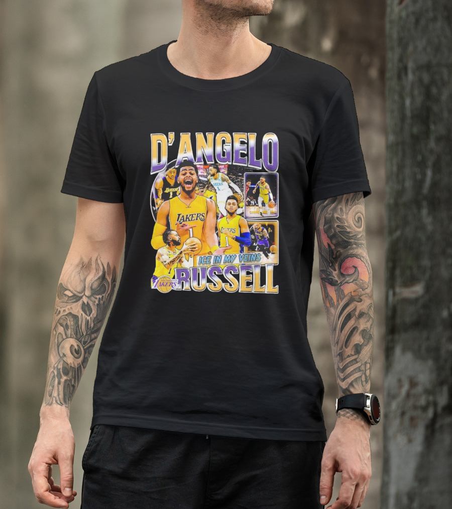 D’Angelo Russell Lakers Ice In My Veins 90s Vintage T-Shirt