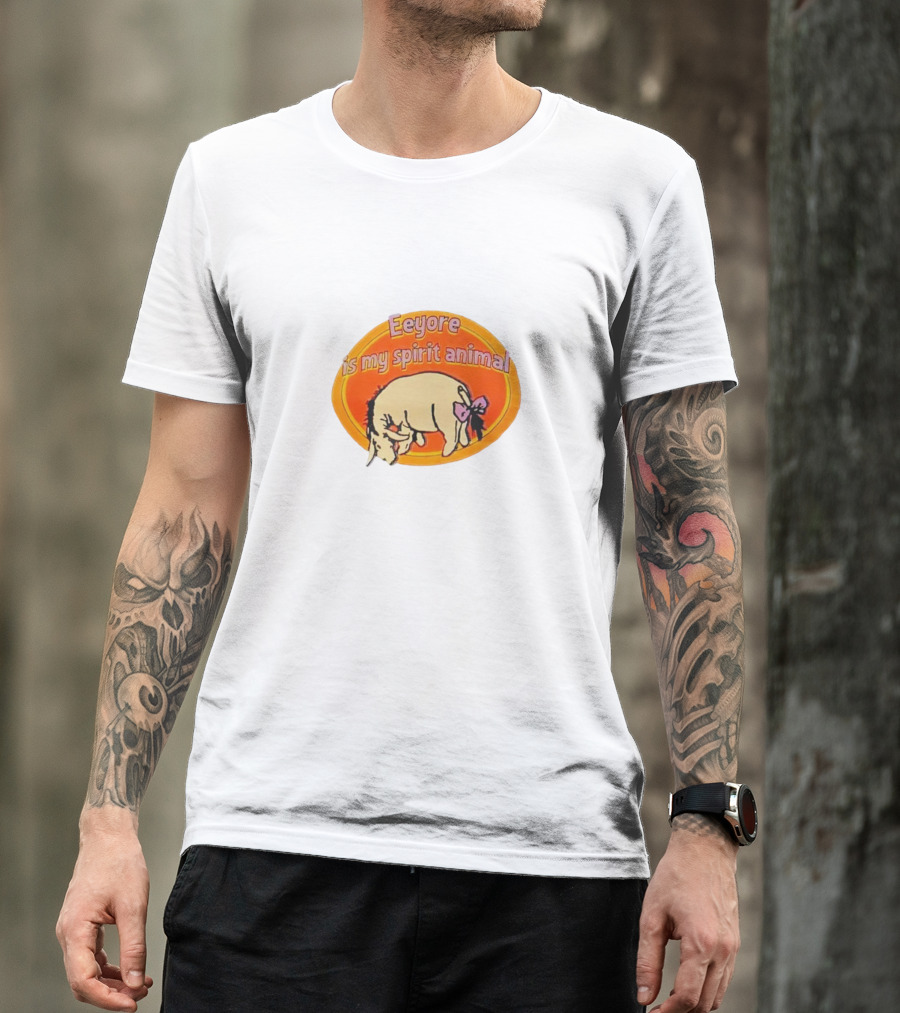 Eeyore Is My Spirit Animal With Bow And Saddened Expression T-Shirt
