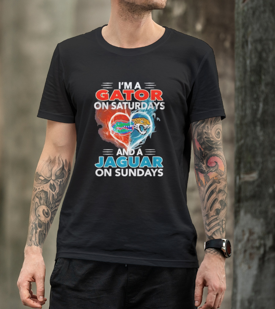 I’m A Gator On Saturdays And A Jaguar On Sundays Football Fans T-Shirt