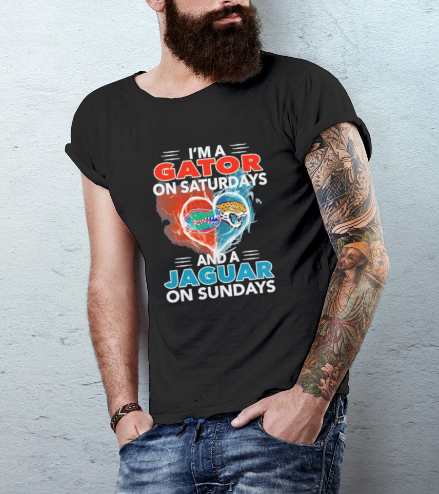 I’m A Gator On Saturdays And A Jaguar On Sundays Football Fans T-Shirt