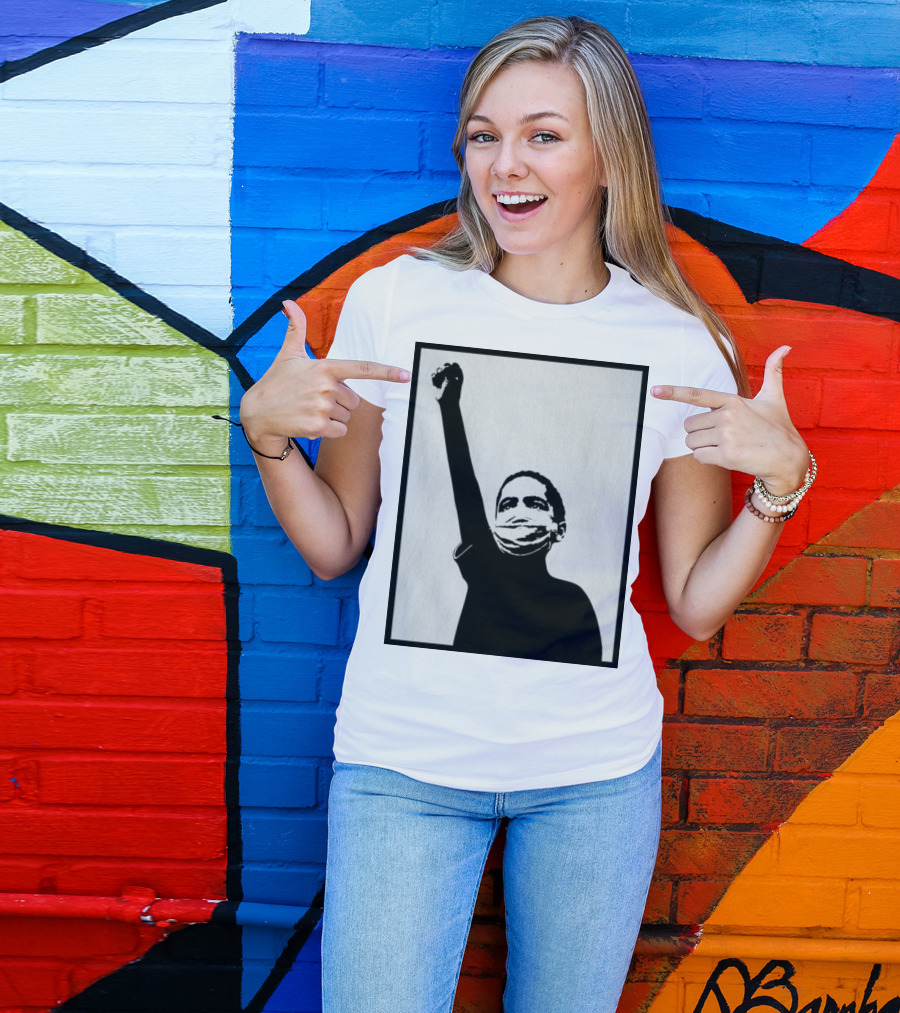 A Million Strong Masked Silhouette Raising Fist T-Shirt