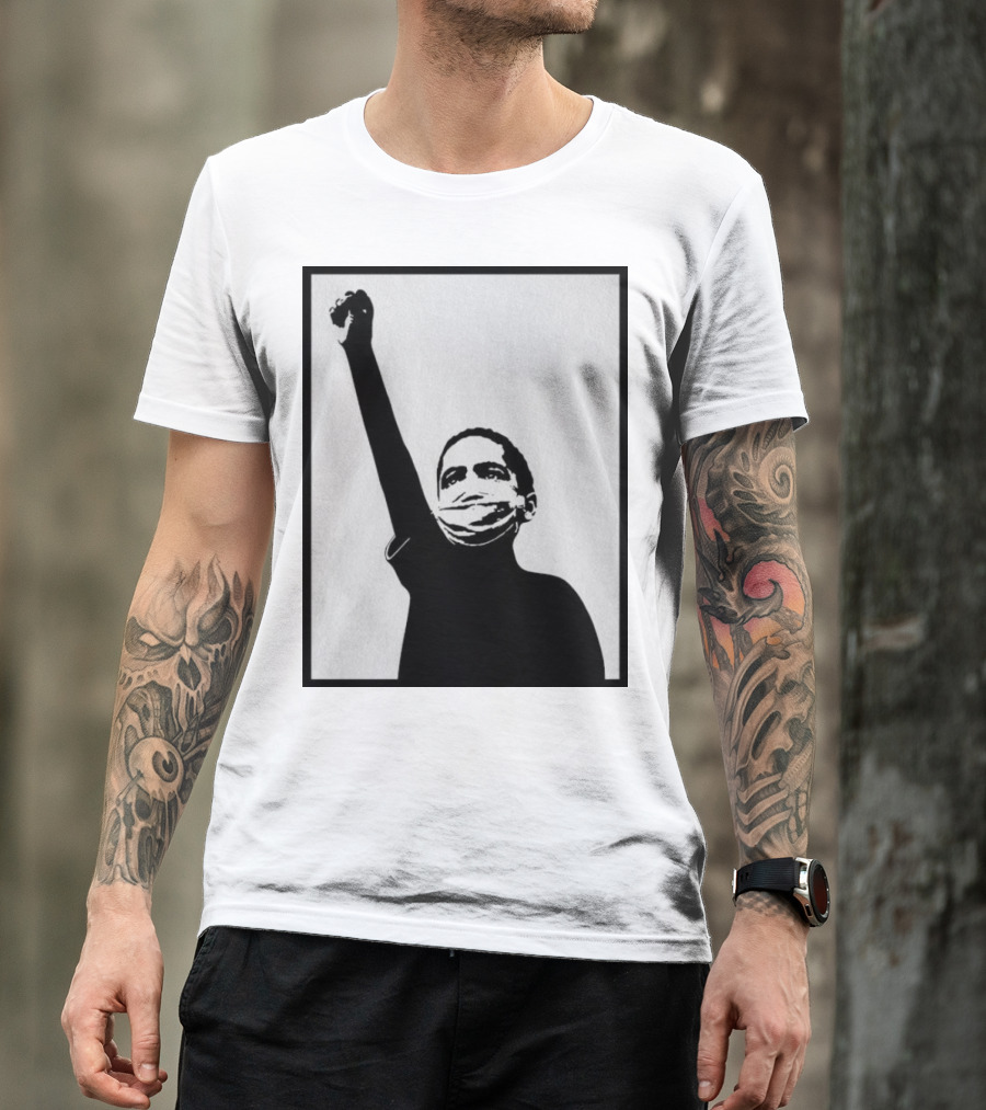 A Million Strong Masked Silhouette Raising Fist T-Shirt