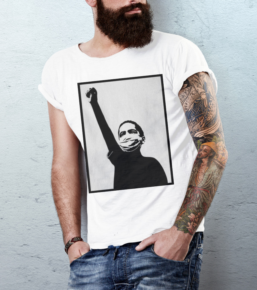A Million Strong Masked Silhouette Raising Fist T-Shirt