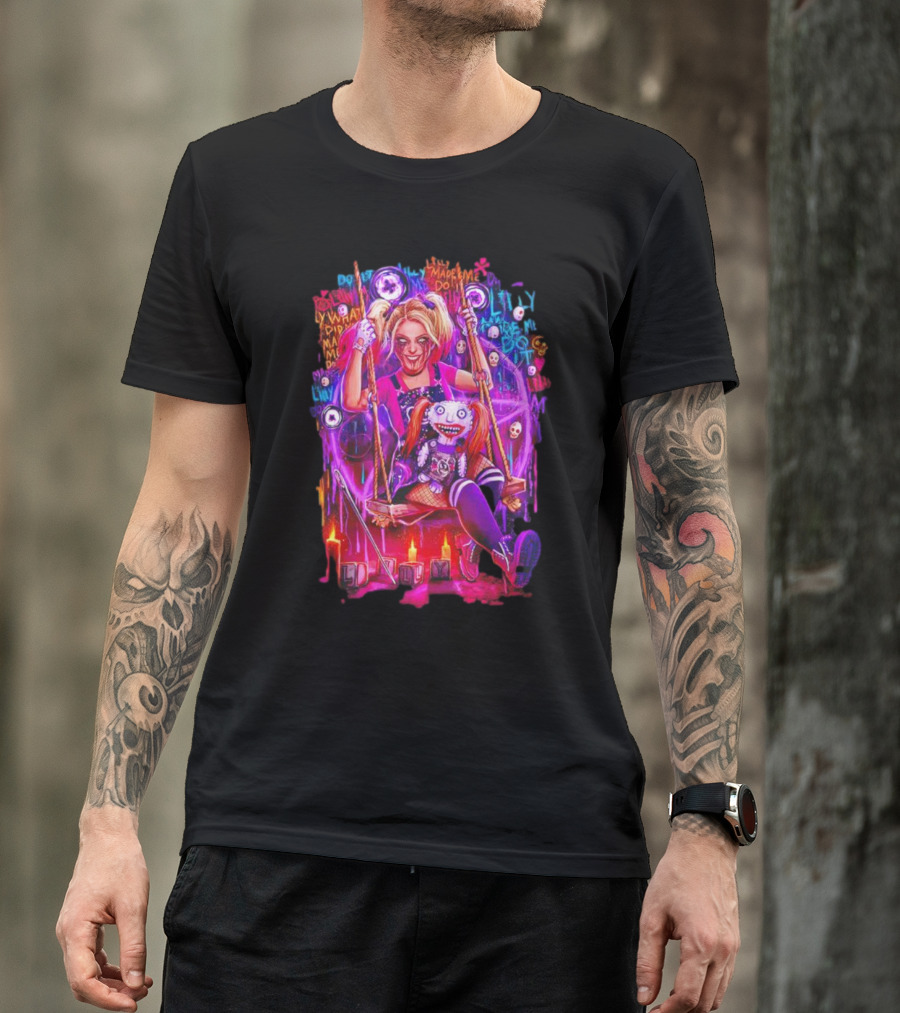 Alexa Bliss Lilly Made Me Do It Doll Graffiti Swing And Candles T-Shirt