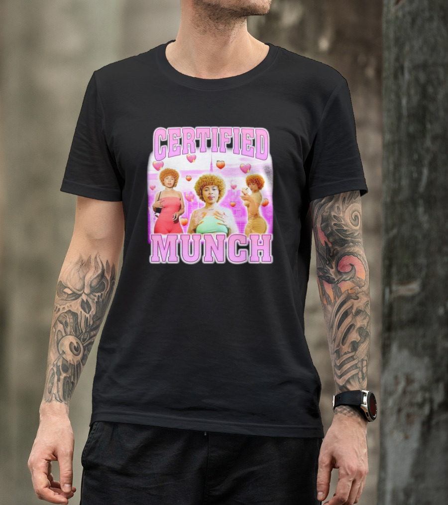 Certified Munch Pink Heart Bootleg Aesthetic Trio T-Shirt