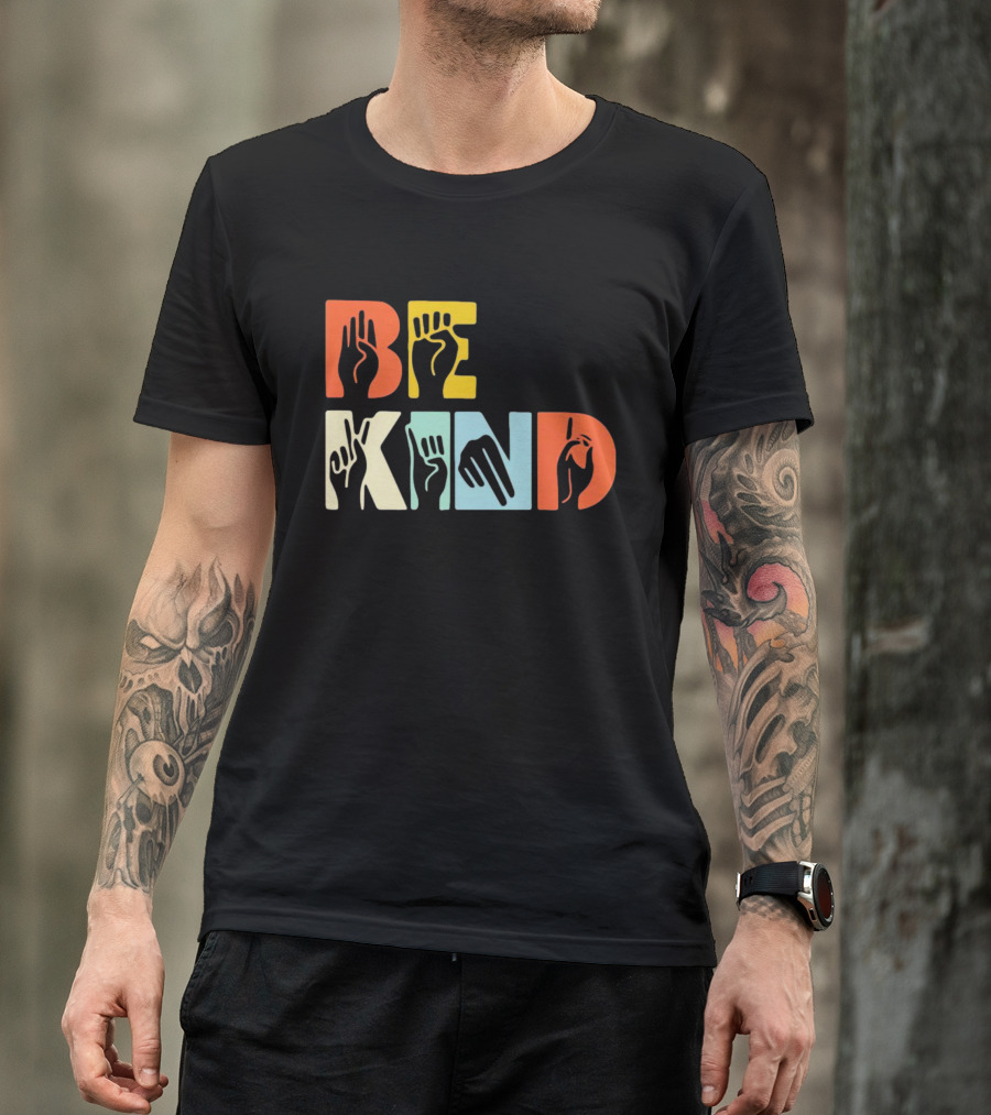 Be Kind Hands Sign Language Pride T-Shirt