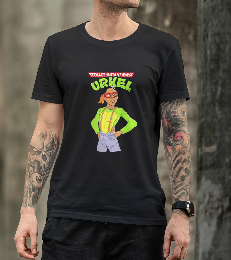 Teenage Mutant Ninja Urkel Cartoon Fusion T-Shirt