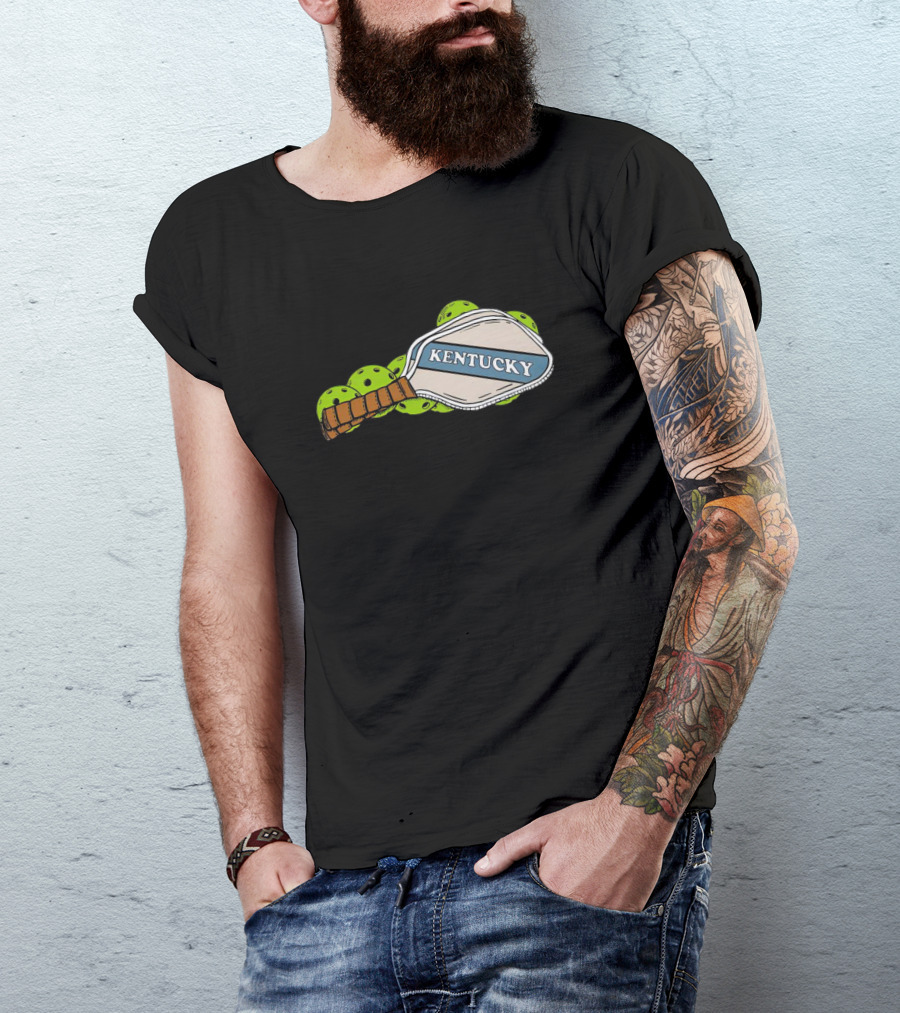Kentucky Pickleball Paddle And Balls T-Shirt