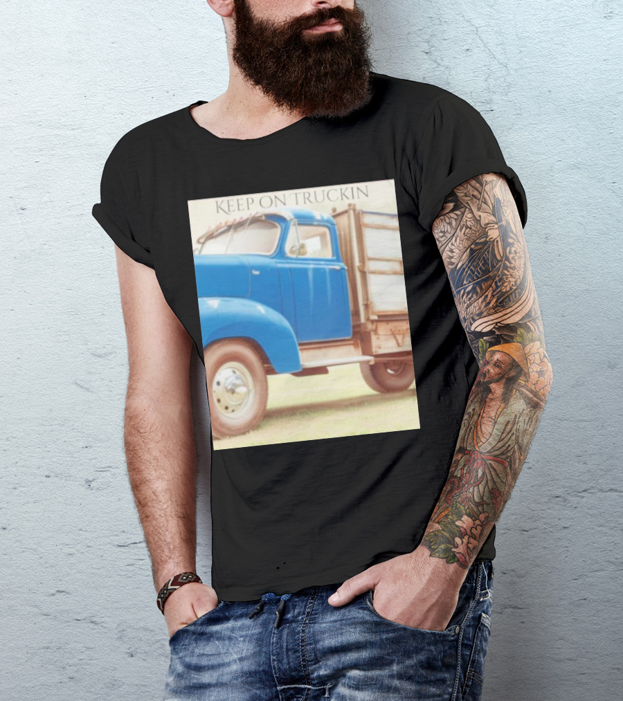 Keep On Truckin' Vintage Blue Truck Nostalgia T-Shirt