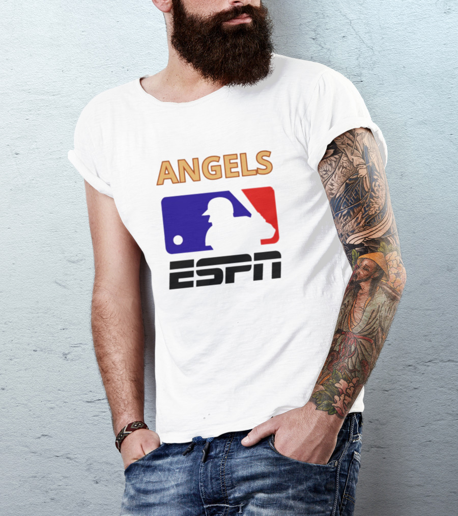 ANGELS ESPN MLB Logo Parody Baseball T-Shirt